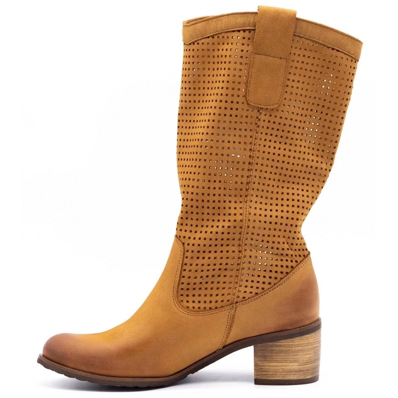 Olivier Botas de mujer caladas D44 camel marrón 1 Olivier Botas de mujer caladas D44 camel marrón 1