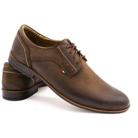 Zapatos de hombre de piel Olivier 305GT marrón 4