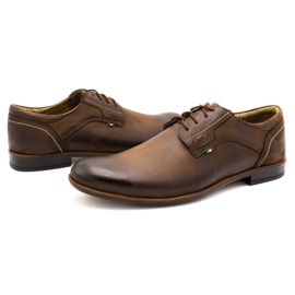 Zapatos de hombre de piel Olivier 305GT marrón 6