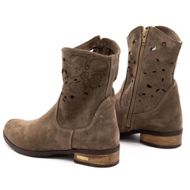 Olivier Botas cómodas Jess marrón calado 4
