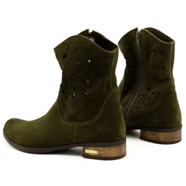 Olivier Botas cómodas Jess verde calado 4