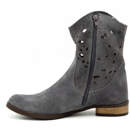 Olivier Botas cómodas Jess calado gris oscuro 1