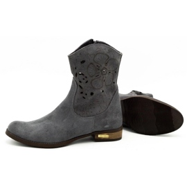 Olivier Botas cómodas Jess calado gris oscuro 3