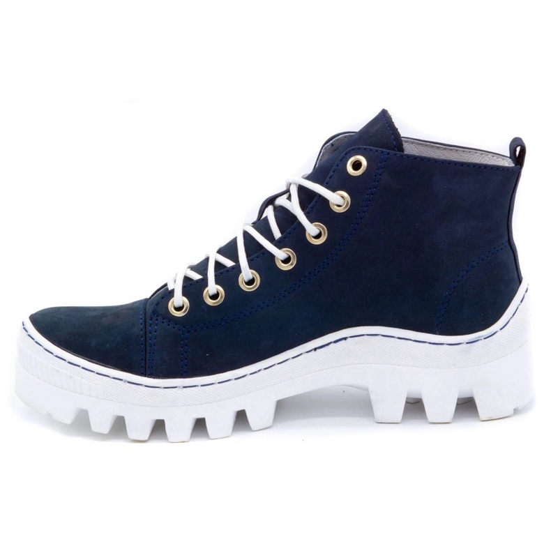 Polbut Botas mujer piel D1 azul marino 1