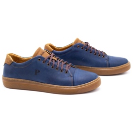 Polbut Zapato piel hombre 2109 azul marino 2