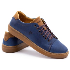 Polbut Zapato piel hombre 2109 azul marino 4