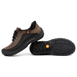 KOMODO Zapatos trekking hombre piel 917K marrón 4