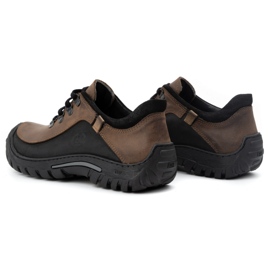 KOMODO Zapatos trekking hombre piel 917K marrón 5