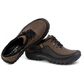 KOMODO Zapatos trekking hombre piel 917K marrón 7