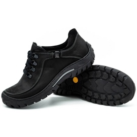 KOMODO Zapatos trekking hombre piel 917K negro 3