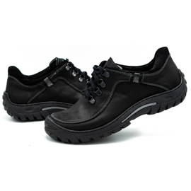 KOMODO Zapatos trekking hombre piel 917K negro 6