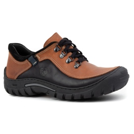 KOMODO Zapatos trekking hombre piel 917K ladrillo multicolor 2