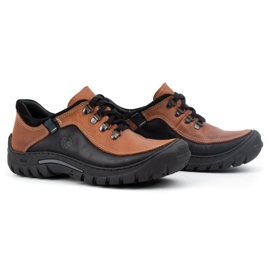 KOMODO Zapatos trekking hombre piel 917K ladrillo multicolor 3