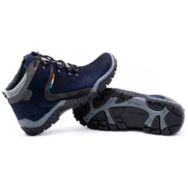 Olivier Zapatos de invierno para hombre 129 Azul marino 4