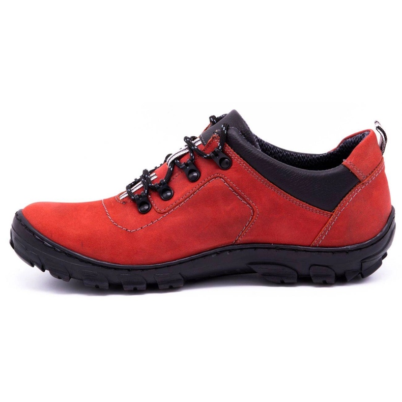 Olivier Zapatos de trekking hombre 7109 rojo 1