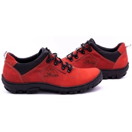 Olivier Zapatos de trekking hombre 7109 rojo 5