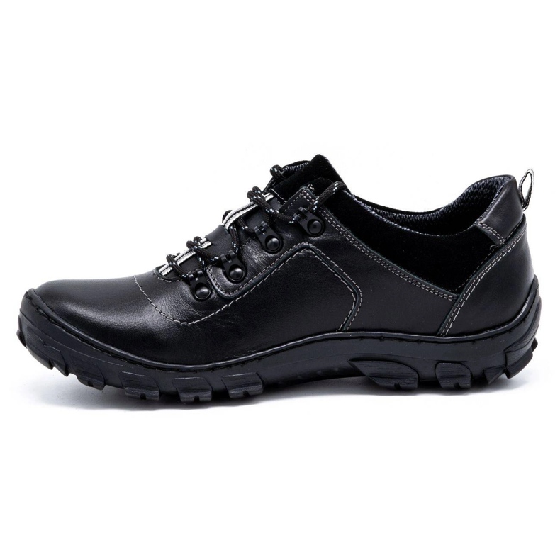 Olivier Zapatos trekking hombre 7109 negro grano 1