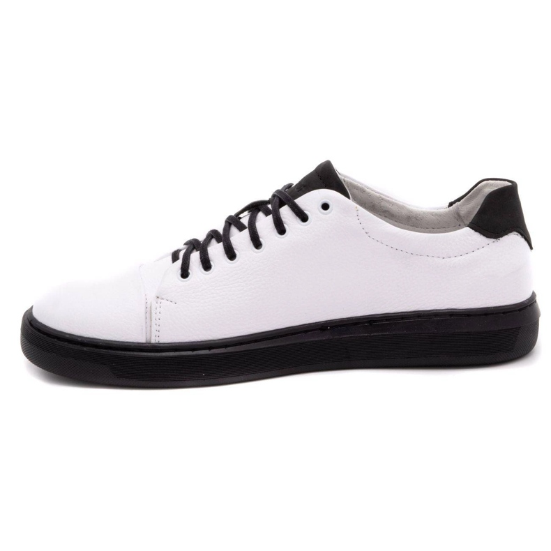 Polbut Zapato piel hombre 2109 blanco con negro 1