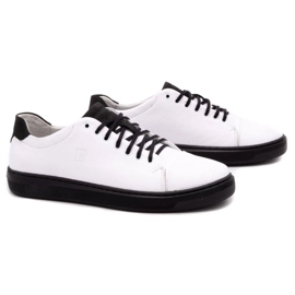 Polbut Zapato piel hombre 2109 blanco con negro 2