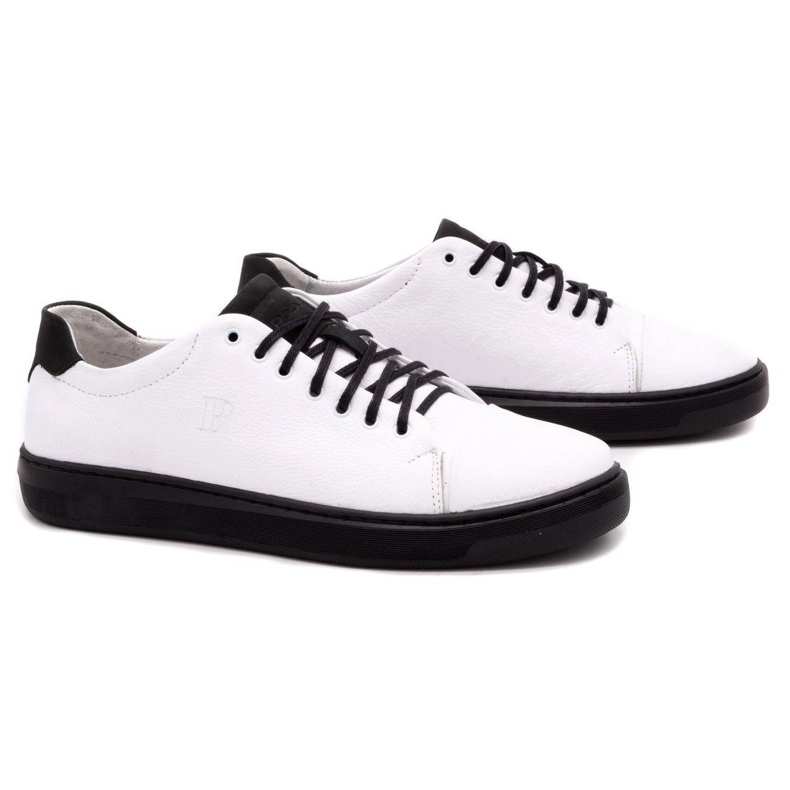 Polbut Zapato piel hombre 2109 blanco con negro 2 Polbut Zapato piel hombre 2109 blanco con negro 2