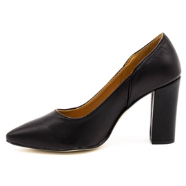 Olivier Zapatos de salón de cuero para mujer en el poste 2258 negro 2