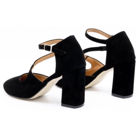 Olivier Salón mujer piel en el poste 2211 negro nubuck 6