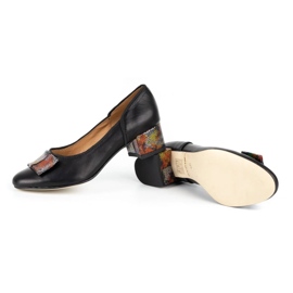 Olivier Zapatos para mujer piel tacones altos 2261 negro 5