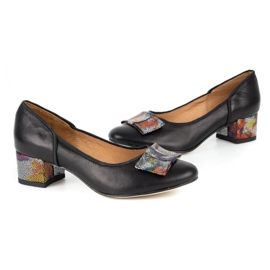 Olivier Zapatos para mujer piel tacones altos 2261 negro 6