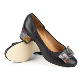 Olivier Zapatos para mujer piel tacones altos 2261 negro 7
