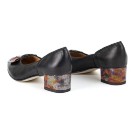 Olivier Zapatos para mujer piel tacones altos 2261 negro 8
