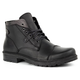 Polbut Zapatos de invierno para hombre negros C15F 3