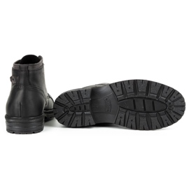 Polbut Zapatos de invierno para hombre negros C15F 6
