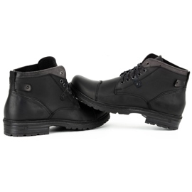 Polbut Zapatos de invierno para hombre negros C15F 7