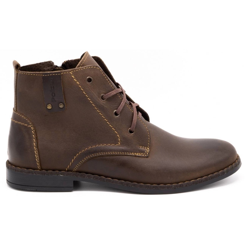 Polbut Zapatos de invierno para hombre C20F marrón oscuro 1