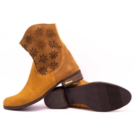 Olivier Cómodas botas caladas rojas Janet naranja 3