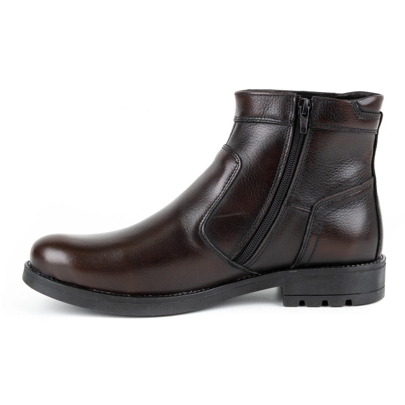 Olivier Botas Chelsea de piel de invierno para hombre 302MP kabir marrón 1