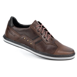 Polbut Zapato casual de hombre 1801P marrón oscuro 2