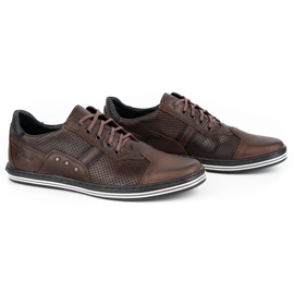 Polbut Zapato casual de hombre 1801P marrón oscuro 3