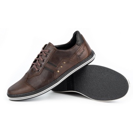 Polbut Zapato casual de hombre 1801P marrón oscuro 4