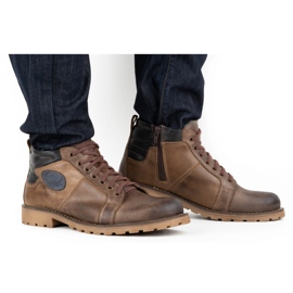 Olivier Botas de invierno de hombre marrón claro 865MP 1