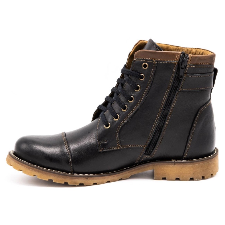 Olivier Botas de nieve para hombre 910MP negro con marrón 1