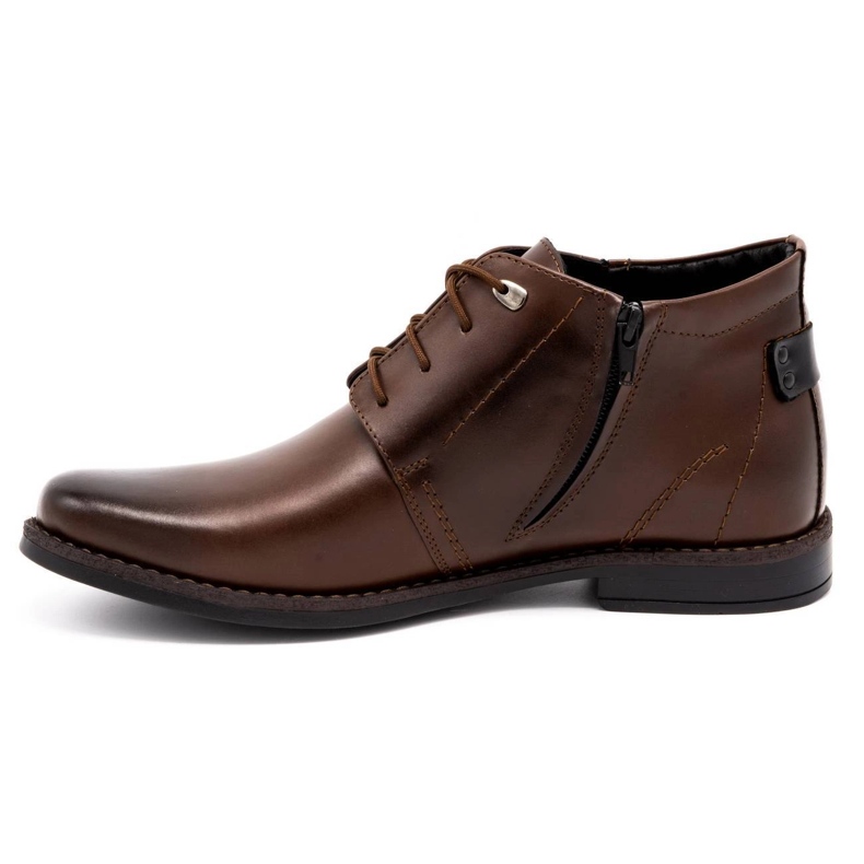 Olivier Botas de piel de invierno para hombre 336LU marrón 1