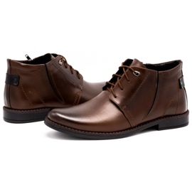 Olivier Botas de piel de invierno para hombre 336LU marrón 6