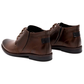 Olivier Botas de piel de invierno para hombre 336LU marrón 7