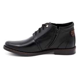Olivier Botas de invierno para hombre, piel 336LU, negro 1