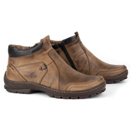 Olivier Botas de piel de invierno para hombre 352MP marrón 3