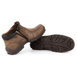 Olivier Botas de piel de invierno para hombre 352MP marrón 5