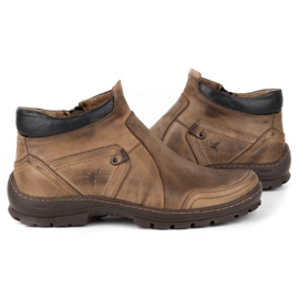 Olivier Botas de piel de invierno para hombre 352MP marrón 6