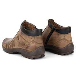 Olivier Botas de piel de invierno para hombre 352MP marrón 8