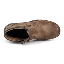 Olivier Botas de piel de invierno para hombre 352MP marrón 9